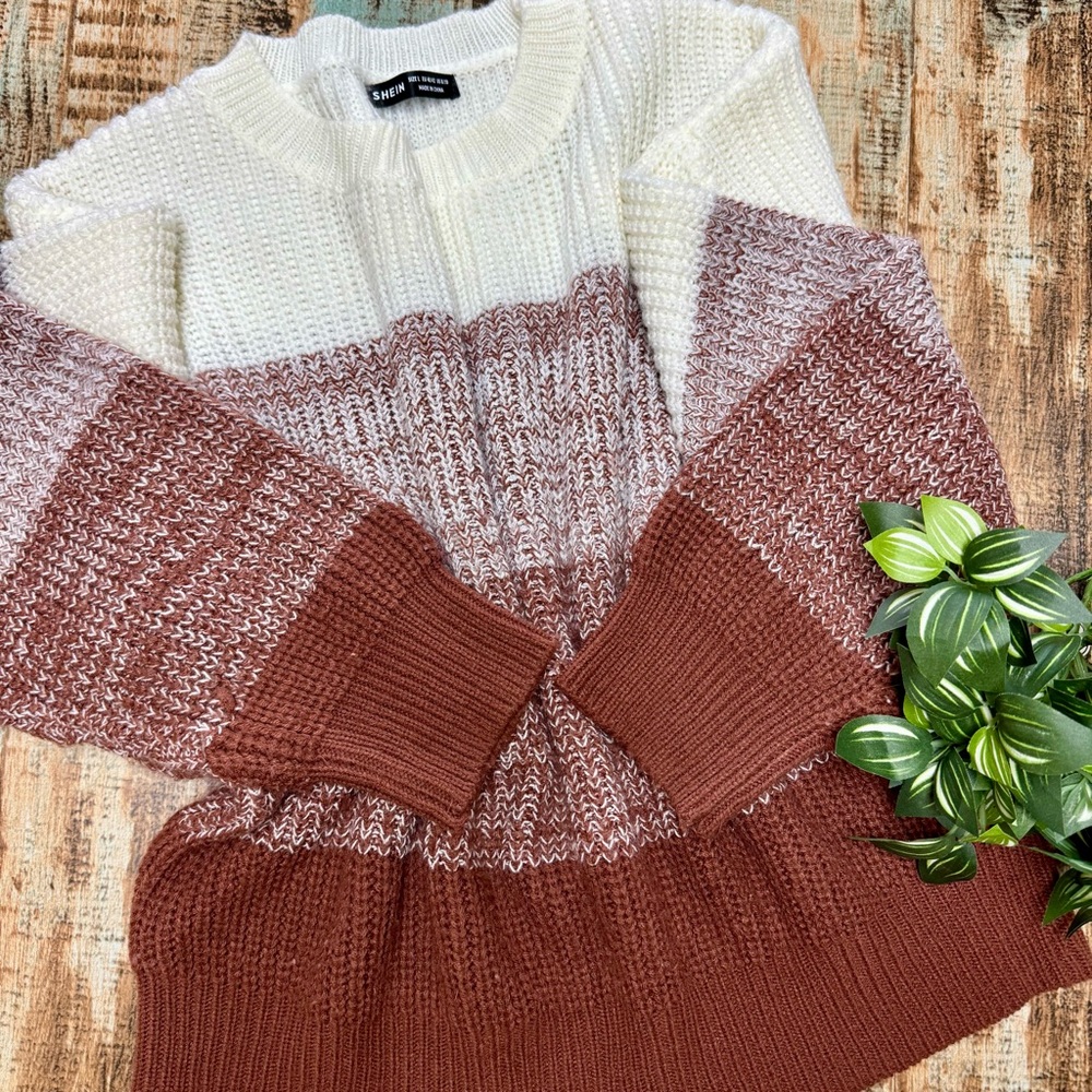 Women’s “SHEIN” Tri-colored Sweater | #V11